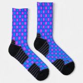 Athletic Crew Sock Lichtblauw Paarse Design Sokken (Rechts)