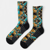 Athletic Crew Sock met Bahamas kleuren Sokken (Links)