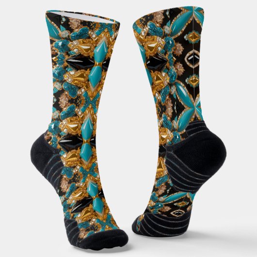Athletic Crew Sock met Bahamas kleuren Sokken (Gebogen)