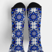 Athletic Crew Sock met Blauw Wit Kleuren Sokken (Top)