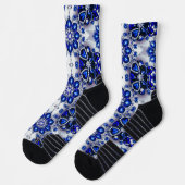 Athletic Crew Sock met Blauw Wit Kleuren Sokken (Links)