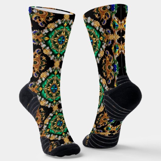 Athletic Crew Sock met Braziliaanse kleuren Sokken (Gebogen)