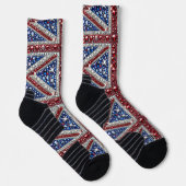 Athletic Crew Sock met Britse kleuren Sokken (Rechts)