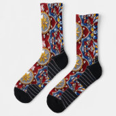 Athletic Crew Sock met Colombiaanse kleuren Sokken (Links)