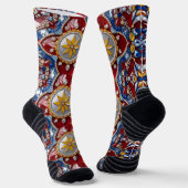 Athletic Crew Sock met Colombiaanse kleuren Sokken (Gebogen)