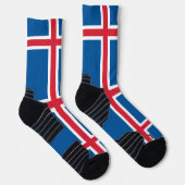 Athletic Crew Sock met de vlag van IJsland Sokken (Rechts)