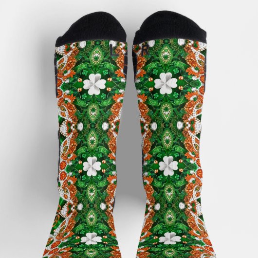 Athletic Crew Sock met Ierse Klaver en Kleuren Sokken (Top)