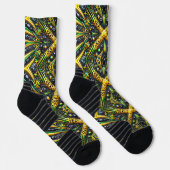 Athletic Crew Sock met Jamaicaanse kleuren Sokken (Rechts)