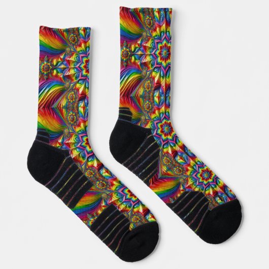Athletic Crew Sock met LGBT-kleuren Sokken (Rechts)