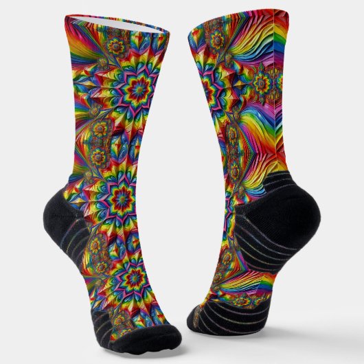 Athletic Crew Sock met LGBT-kleuren Sokken (Gebogen)