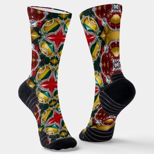 Athletic Crew Sock met Los Angeles kleuren Sokken (Gebogen)