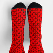 Athletic Crew Sock met Red Black Classic Design Sokken (Top)