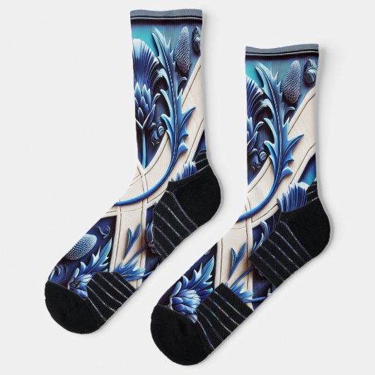 Athletic Crew Sock met Schots Thistles Design Sokken (Links)
