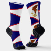 Athletic Crew Sock met vlag van American Samoa Sokken (Gebogen)