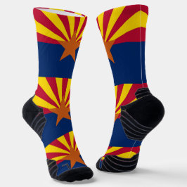 Athletic Crew Sock met vlag van Arizona, Verenigde Sokken