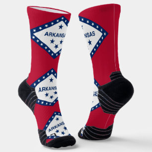Athletic Crew Sock met vlag van Arkansas, VS Sokken