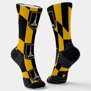 Athletic Crew Sock met vlag van Baltimore, VS Sokken