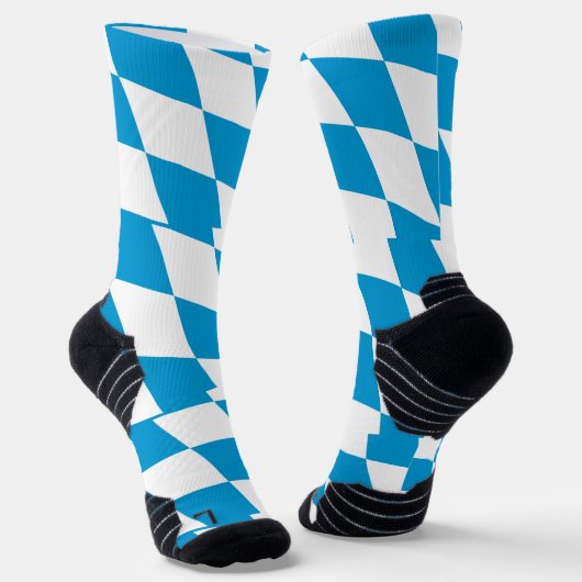 Athletic Crew Sock met vlag van Beieren, Duitsland Sokken (Gebogen)