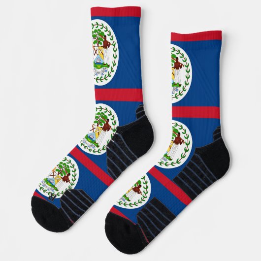 Athletic Crew Sock met vlag van Belize Sokken (Links)
