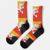Athletic Crew Sock met vlag van Bhutan Sokken (Links)