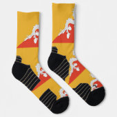 Athletic Crew Sock met vlag van Bhutan Sokken (Rechts)