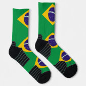Athletic Crew Sock met vlag van Brazilië Sokken (Rechts)