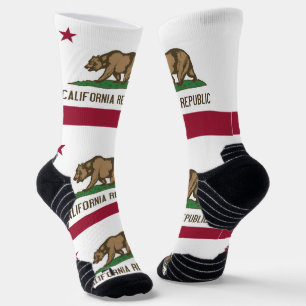 Athletic Crew Sock met vlag van Californië, VS Sokken