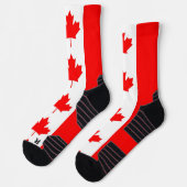 Athletic Crew Sock met vlag van Canada Sokken (Links)