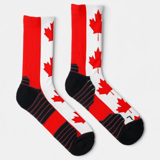 Athletic Crew Sock met vlag van Canada Sokken (Rechts)