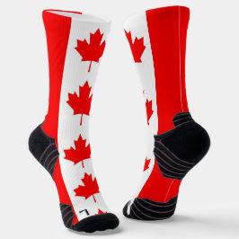 Athletic Crew Sock met vlag van Canada Sokken