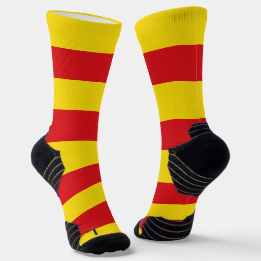 Athletic Crew Sock met vlag van Catalonië Sokken (Gebogen)