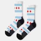 Athletic Crew Sock met vlag van Chicago, VS Sokken (Links)