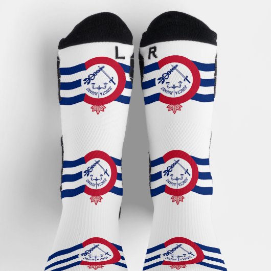 Athletic Crew Sock met vlag van Cincinnati Sokken (Top)