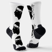 Athletic Crew Sock met vlag van Corsica, Frankrijk Sokken (Gebogen)