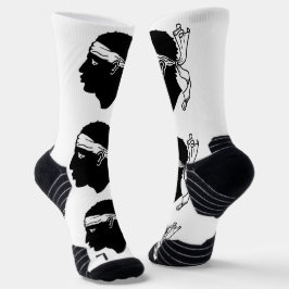 Athletic Crew Sock met vlag van Corsica, Frankrijk Sokken