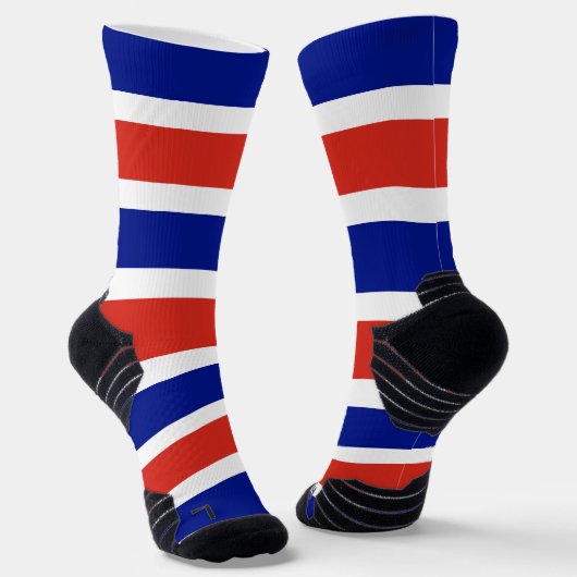 Athletic Crew Sock met vlag van Costa Rica Sokken (Gebogen)