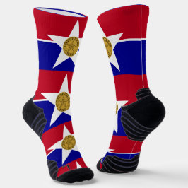 Athletic Crew Sock met vlag van Dallas, VS Sokken