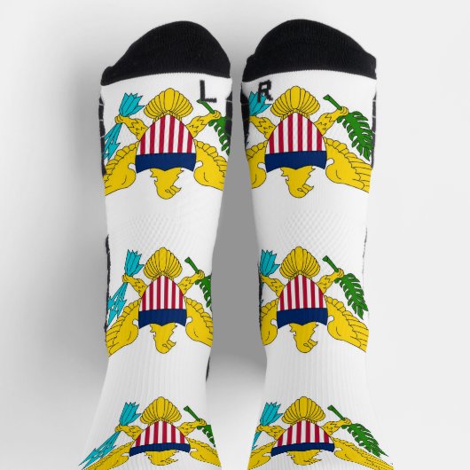 Athletic Crew Sock met vlag van de Maagdeneilanden Sokken (Top)