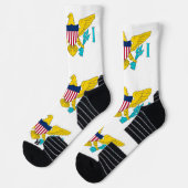 Athletic Crew Sock met vlag van de Maagdeneilanden Sokken (Links)