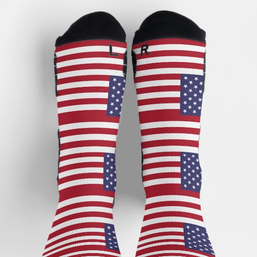 Athletic Crew Sock met vlag van de VS Sokken (Top)