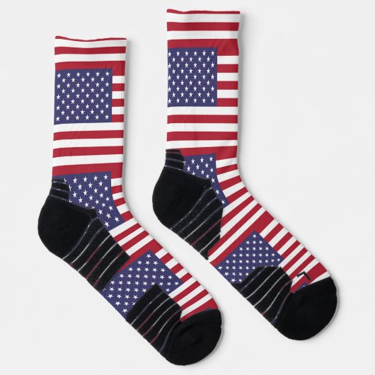 Athletic Crew Sock met vlag van de VS Sokken (Rechts)