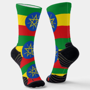 Athletic Crew Sock met vlag van Ethiopië Sokken