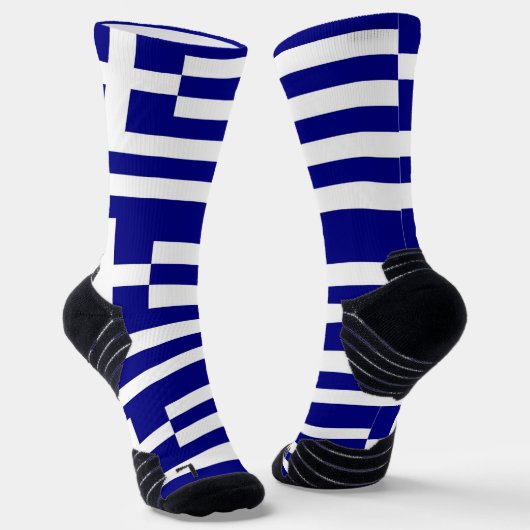 Athletic Crew Sock met vlag van Griekenland Sokken (Gebogen)
