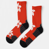 Athletic Crew Sock met vlag van Hongkong Sokken (Links)