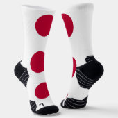 Athletic Crew Sock met vlag van Japan Sokken (Gebogen)