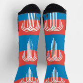 Athletic Crew Sock met vlag van Kansas City, Veren Sokken (Top)