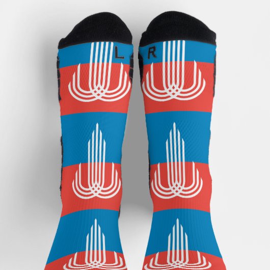Athletic Crew Sock met vlag van Kansas City, Veren Sokken (Top)