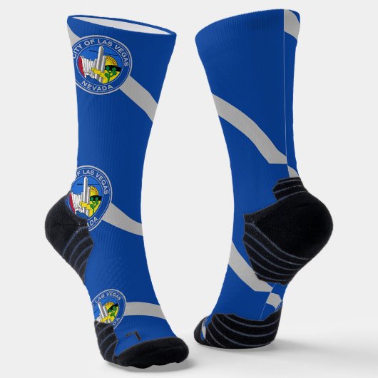 Athletic Crew Sock met vlag van Las Vegas Sokken (Gebogen)