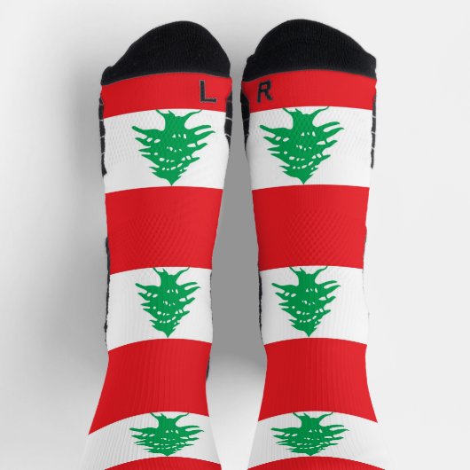 Athletic Crew Sock met vlag van Libanon Sokken (Top)