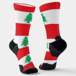 Athletic Crew Sock met vlag van Libanon Sokken